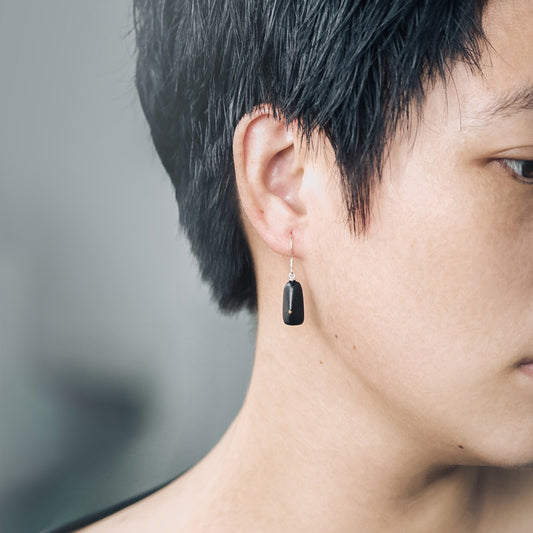 Ebony Wood Drop Earrings | Wooden Earrings ER04