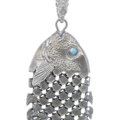 Articulated Koi Fish Pendant Necklace | 925 Sterling Silver NK06