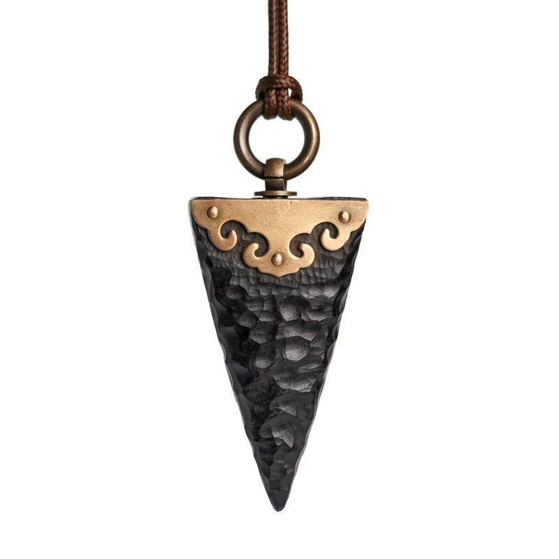 Ebony Wood Arrow Pendant Necklace | Handcrafted Wooden Necklace N02