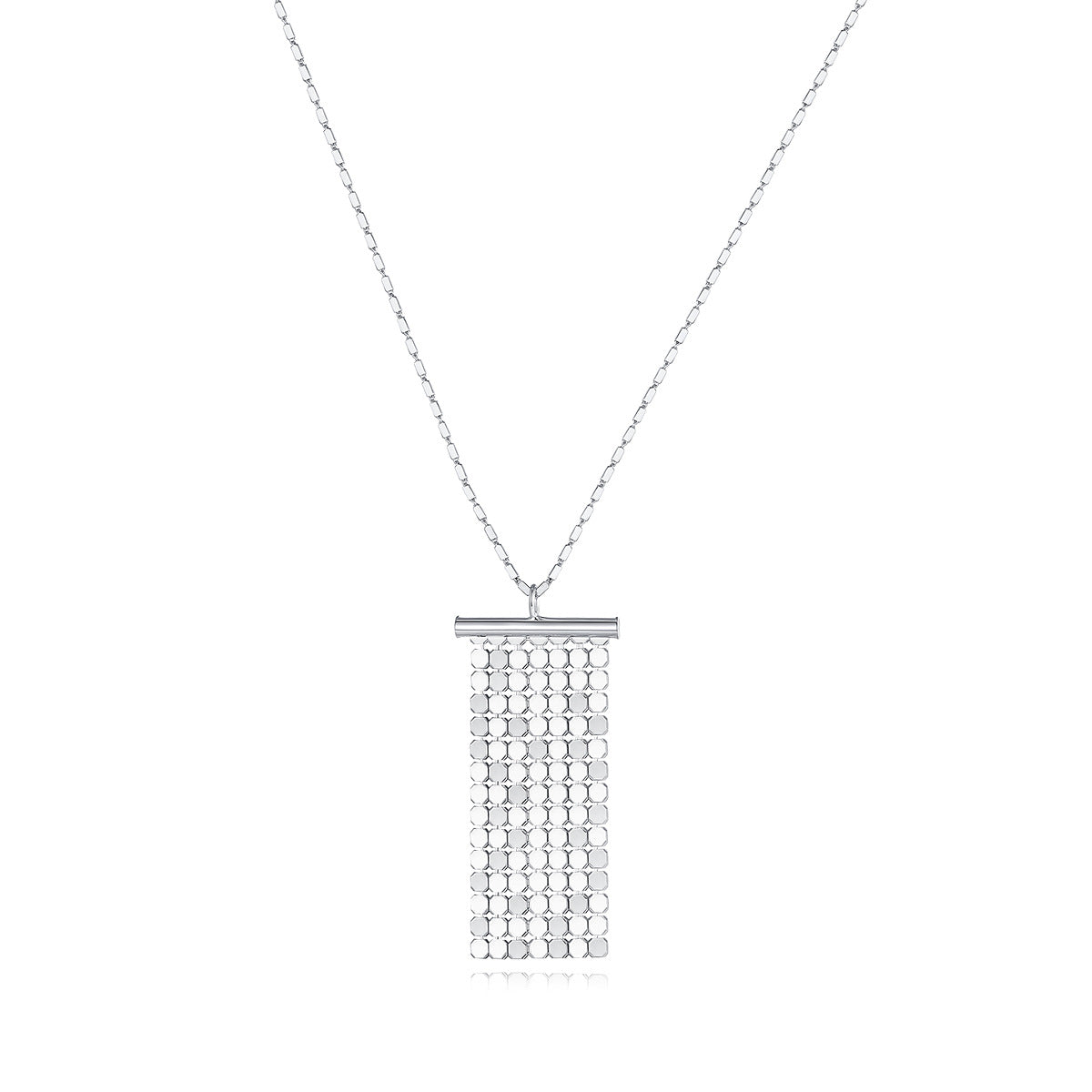 Sterling Silver Sequin Tassel Pendant Necklace | Necklace NK09