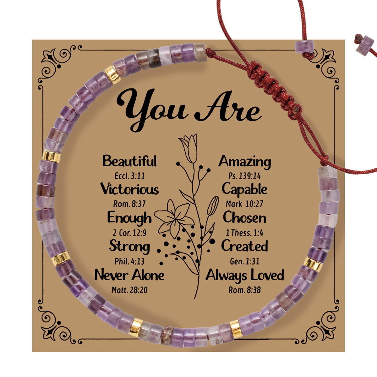 Adjustable Handmade Woven Bracelet Natural Stone Bohemian Colorful Aventurine Purple Braided Bracelet