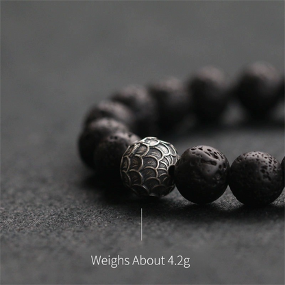 Men's Black Stone Volcanic Stone Jewelry Handheld Bracelet Fortune Bracelet