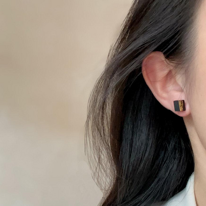 Sequence Ceramic Studs | Asymmetric Geometric Earrings 004 Earring