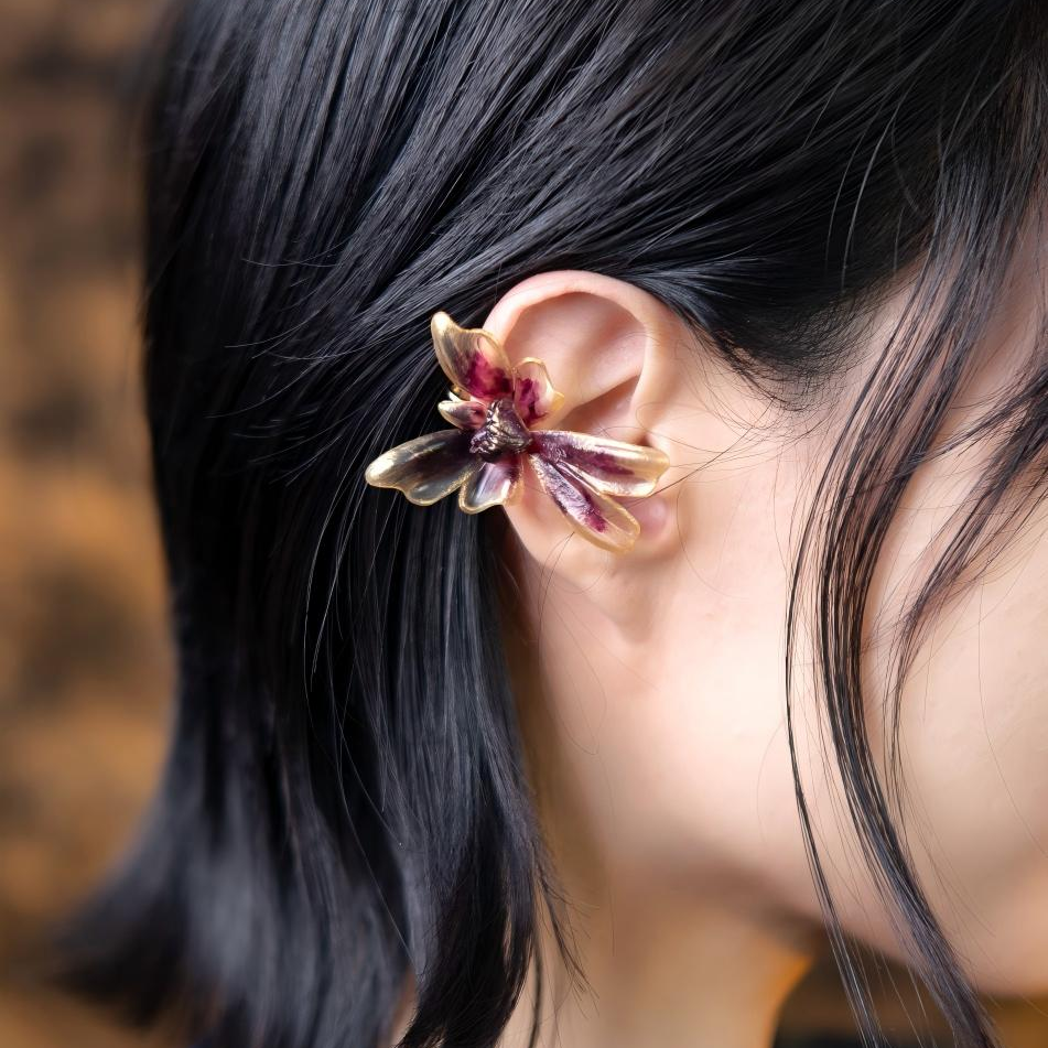 Emotion | Sculptural Leather Butterfly Earrings E03