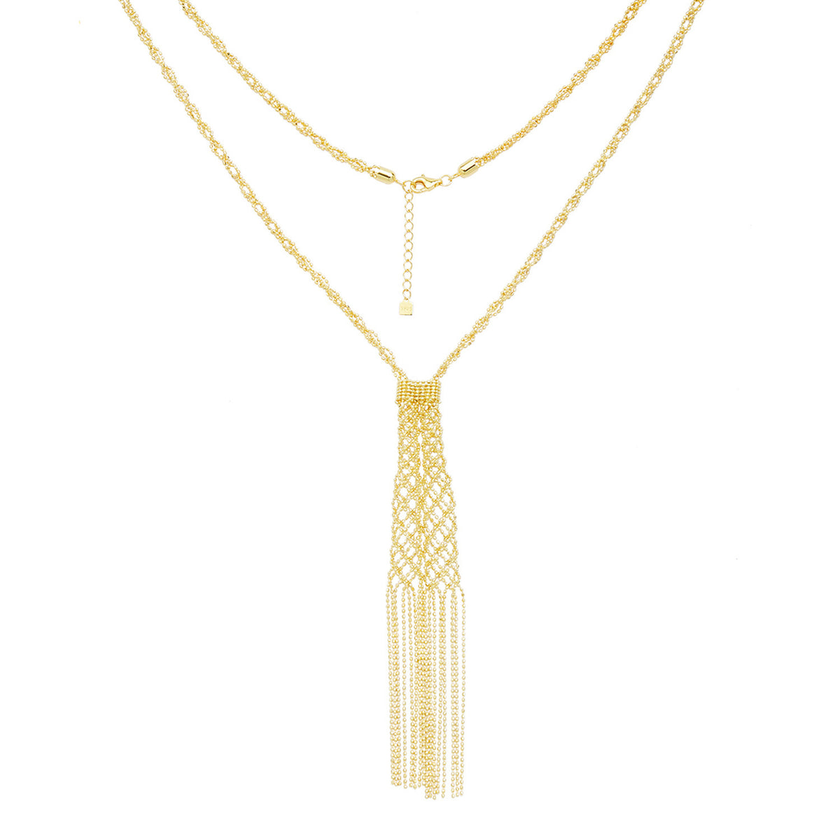 Lace Fishtail Tassel Necklace | Sterling Silver Necklace