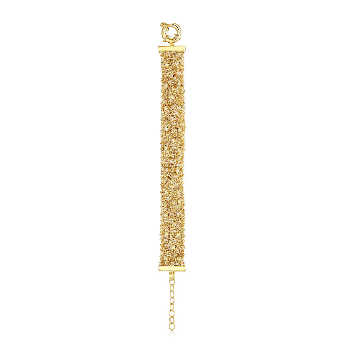 Sterling Silver Woven Bead Bracelet | Gold Tone Bracelet BR06