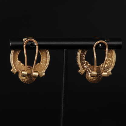 Vintage Purple Agate Drop Earrings - Heritage Elegance | iBrilliance