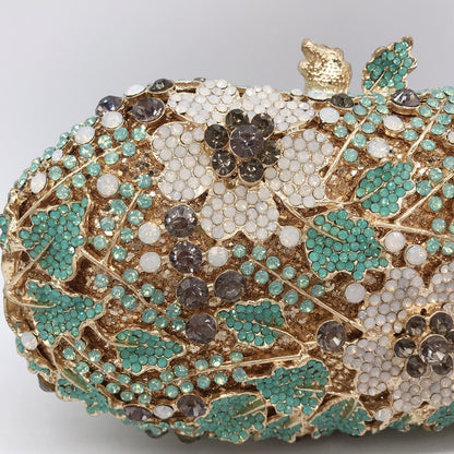 Crystal Clutch Bag with Rhinestones, Evening Bag with Protein Rhinestones, Party Full Rhinestone Handbag for Women