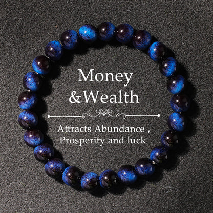 Glass Bracelet Imitation Tiger Eye Unisex Crystal Bracelet