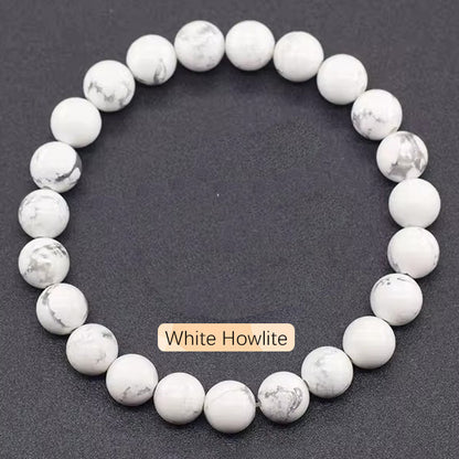 Crystal Bracelet Beads Natural Stone Bracelet Unisex Solid Color Simple Versatile Natural Stone Beads