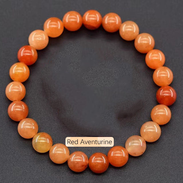 Crystal Bracelet Beads Natural Stone Bracelet Unisex Solid Color Simple Versatile Natural Stone Beads