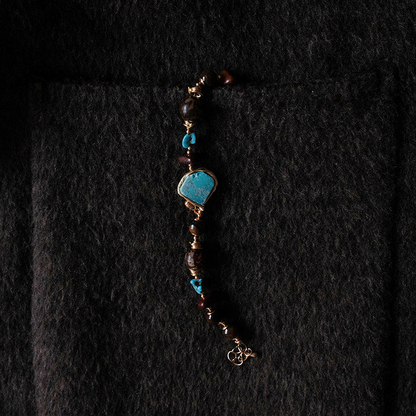 Moon Between Pines | Natural Turquoise Beaded Bracelet B02