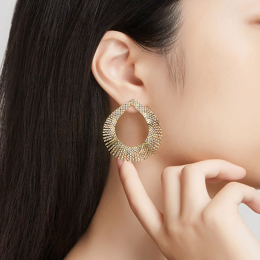 S925 Sterling Silver Ice-Flower Teardrop Earrings | Statement Earrings ER08 Earring