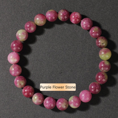 Crystal Bracelet Beads Natural Stone Bracelet Unisex Solid Color Simple Versatile Natural Stone Beads