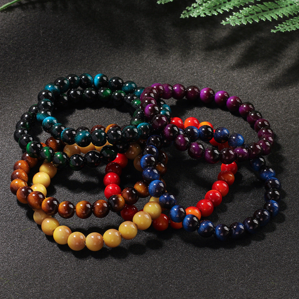 Glass Bracelet Imitation Tiger Eye Unisex Crystal Bracelet