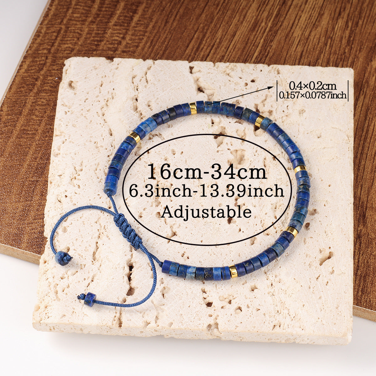 Adjustable Handmade Woven Bracelet Natural Stone Bohemian Colorful Aventurine Purple Braided Bracelet