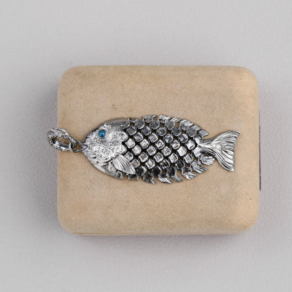 Articulated Koi Fish Pendant Necklace | 925 Sterling Silver NK06