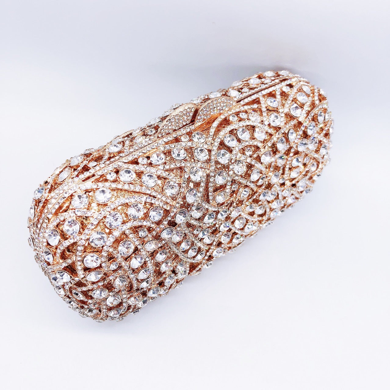 Hollow Rhinestone Evening Clutch Handbag for Women Matching Dress