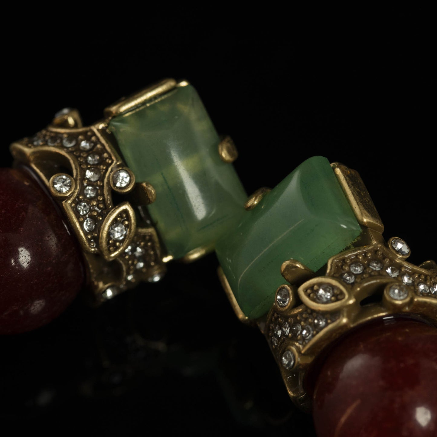 Vintage Light Luxury Red Agate Natural Stone 95 Silver Needle Copper Alloy Earrings