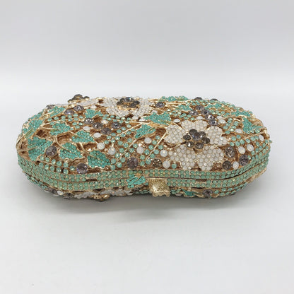 Crystal Clutch Bag with Rhinestones, Evening Bag with Protein Rhinestones, Party Full Rhinestone Handbag for Women