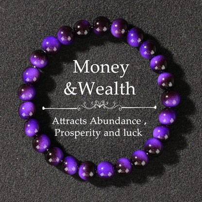 Glass Bracelet Imitation Tiger Eye Unisex Crystal Bracelet