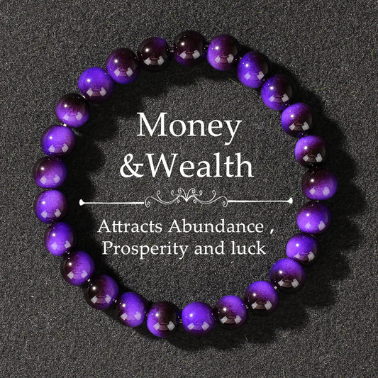 Glass Bracelet Imitation Tiger Eye Unisex Crystal Bracelet