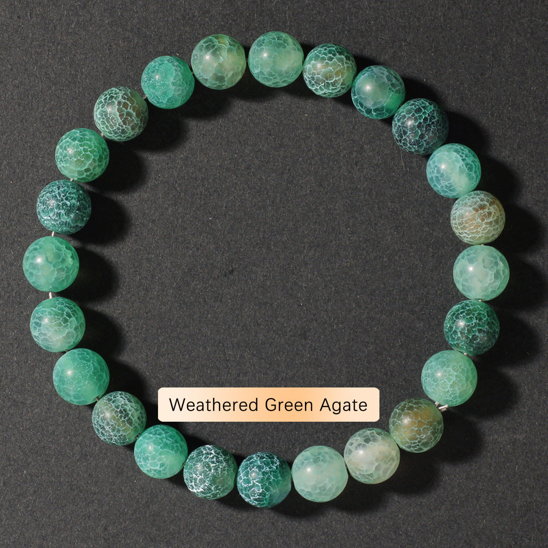 Crystal Bracelet Beads Natural Stone Bracelet Unisex Solid Color Simple Versatile Natural Stone Beads