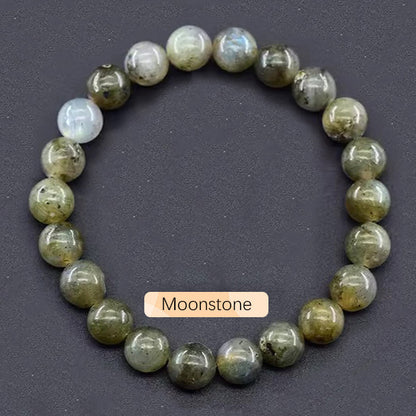 Crystal Bracelet Beads Natural Stone Bracelet Unisex Solid Color Simple Versatile Natural Stone Beads