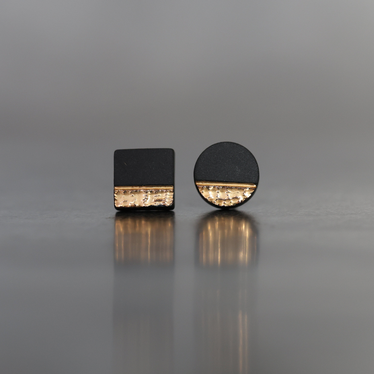 Sequence Ceramic Studs | Asymmetric Geometric Earrings 004 Earring