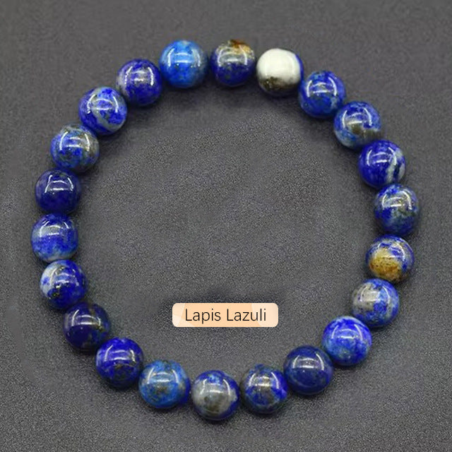 Crystal Bracelet Beads Natural Stone Bracelet Unisex Solid Color Simple Versatile Natural Stone Beads