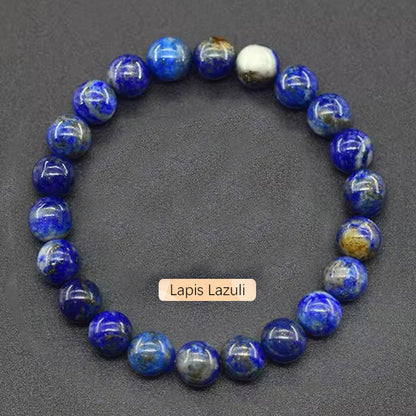 Crystal Bracelet Beads Natural Stone Bracelet Unisex Solid Color Simple Versatile Natural Stone Beads