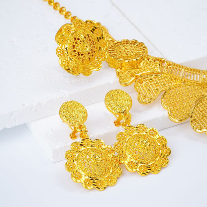 Triple Phoenix Wedding Necklace Set - Radiant Bridal Grace | iBrilliance