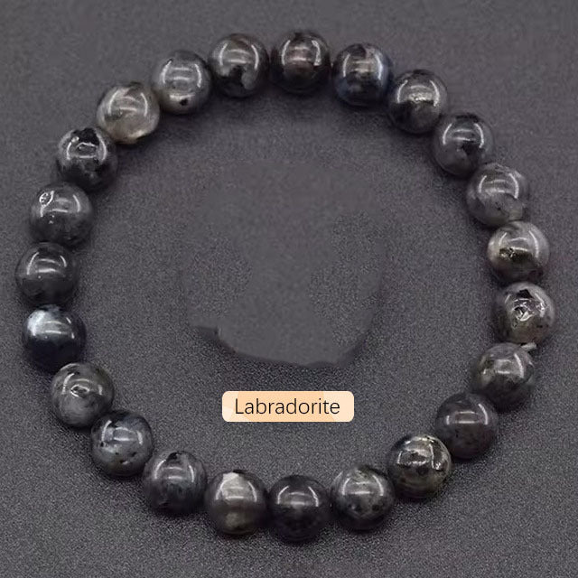 Crystal Bracelet Beads Natural Stone Bracelet Unisex Solid Color Simple Versatile Natural Stone Beads