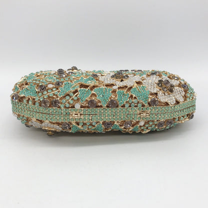 Crystal Clutch Bag with Rhinestones, Evening Bag with Protein Rhinestones, Party Full Rhinestone Handbag for Women