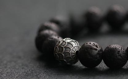 Men's Black Stone Volcanic Stone Jewelry Handheld Bracelet Fortune Bracelet