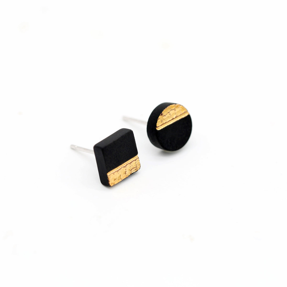 Sequence Ceramic Studs | Asymmetric Geometric Earrings 004 Earring