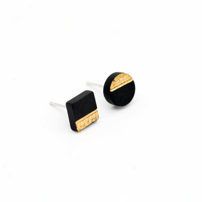 Sequence Ceramic Studs | Asymmetric Geometric Earrings 004 Earring