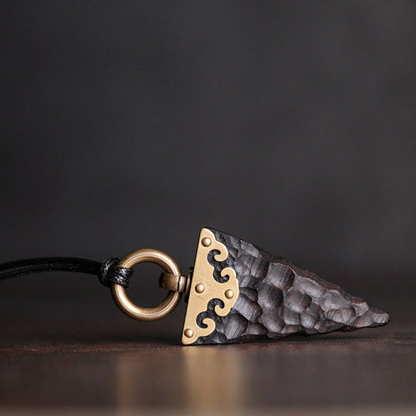 Ebony Wood Arrow Pendant Necklace | Handcrafted Wooden Necklace N02