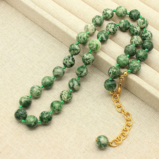 Green Stone Vintage Necklace, Elegant Teardrop Earrings - Heritage Quiet Luxury | iBrilliance