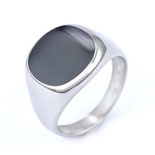Punk style, simple personality, shiny surface, epoxy ring, exquisite female ring