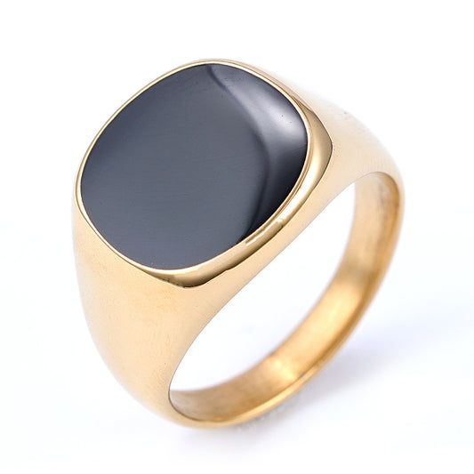 Punk style, simple personality, shiny surface, epoxy ring, exquisite female ring