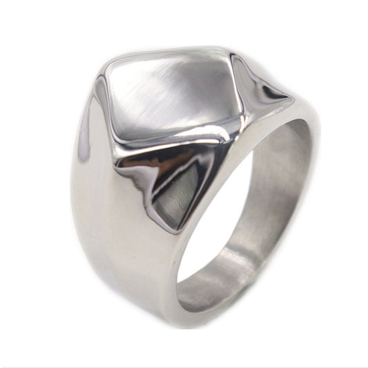 Personalized irregular diamond solid titanium steel ring Nordic simple style fashion jewelry