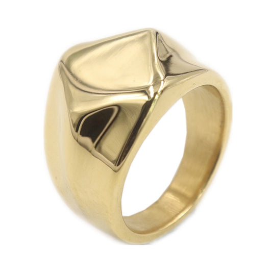 Personalized irregular diamond solid titanium steel ring Nordic simple style fashion jewelry
