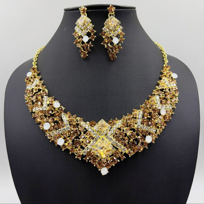 Bridal jewelry rhinestone bridal wedding necklace wedding dress accessories bridal necklace wedding necklace set