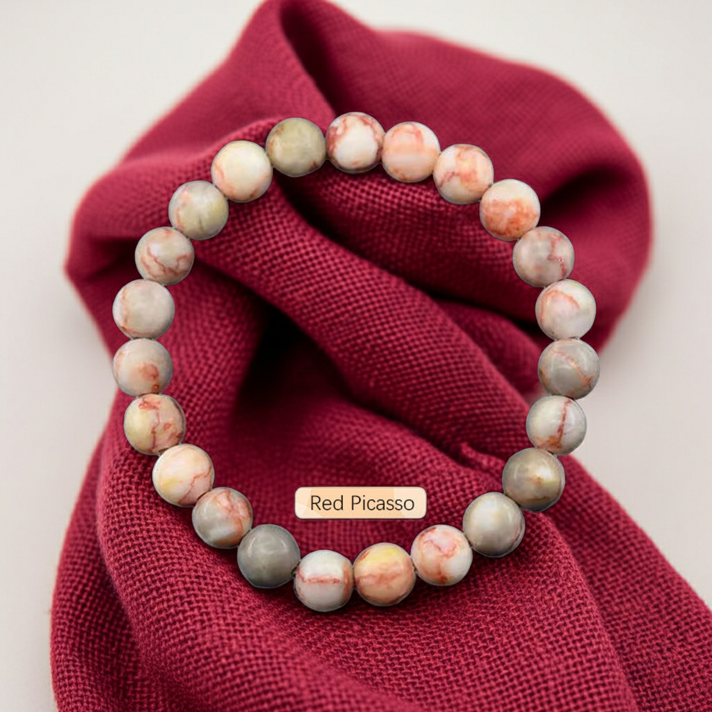 Crystal Bracelet Beads Natural Stone Bracelet Unisex Solid Color Simple Versatile Natural Stone Beads