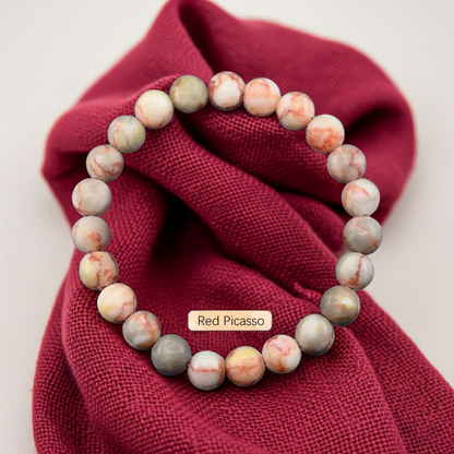 Crystal Bracelet Beads Natural Stone Bracelet Unisex Solid Color Simple Versatile Natural Stone Beads