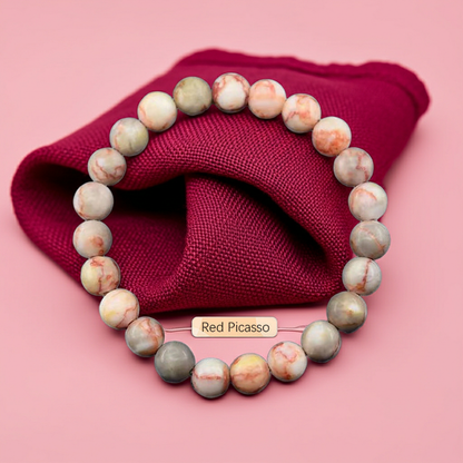 Crystal Bracelet Beads Natural Stone Bracelet Unisex Solid Color Simple Versatile Natural Stone Beads