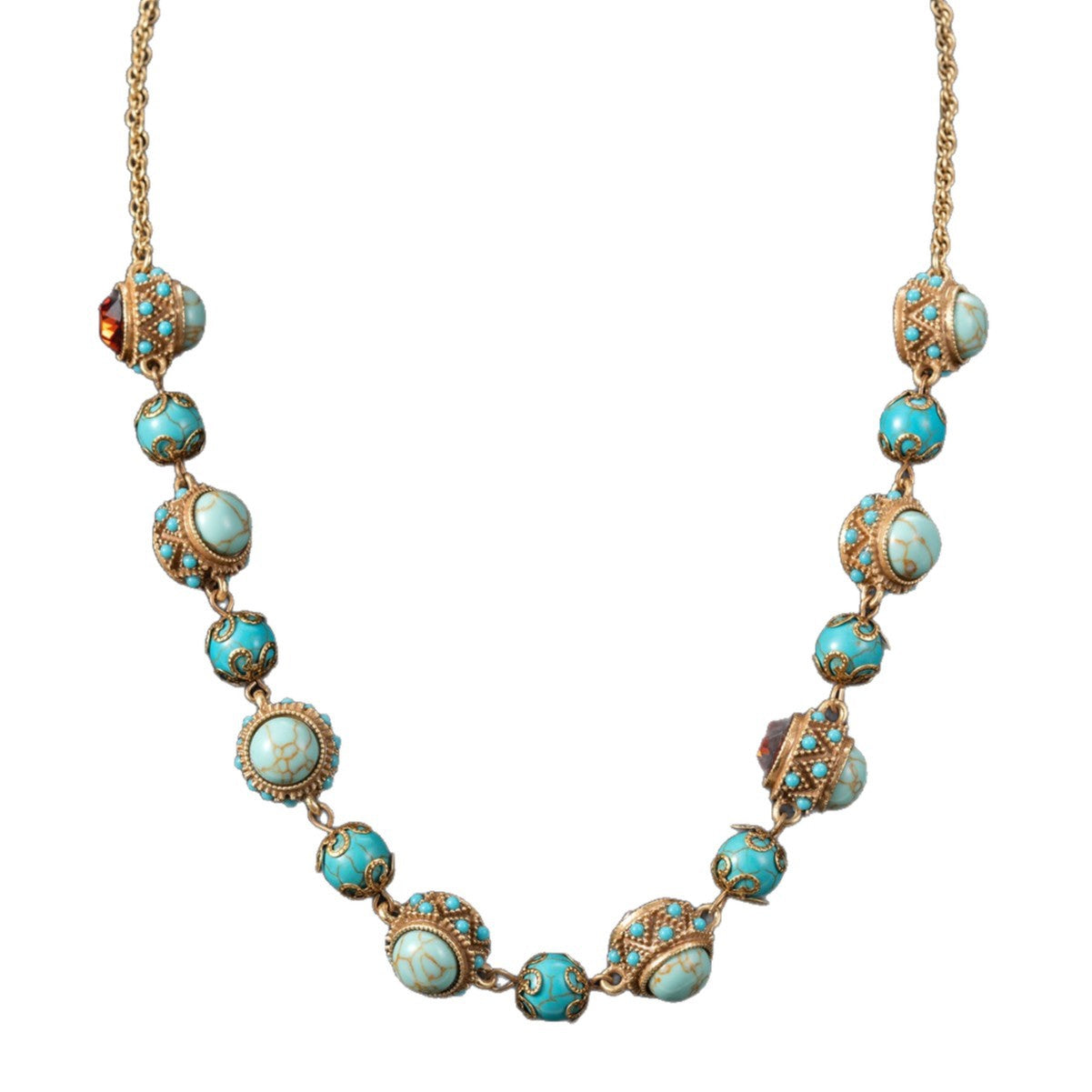Turquoise & Zircon Beaded Set - Vintage Allure | iBrilliance