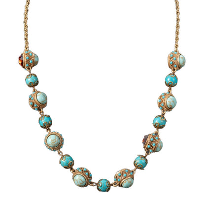 Turquoise & Zircon Beaded Set - Vintage Allure | iBrilliance