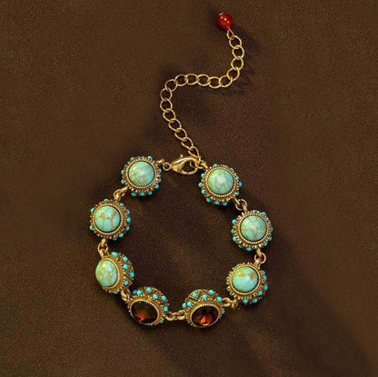 Turquoise & Zircon Beaded Set - Vintage Allure | iBrilliance